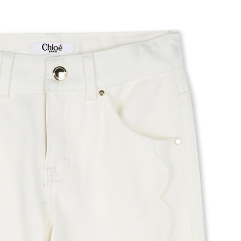 Chloe Five-pocket organic drill pants