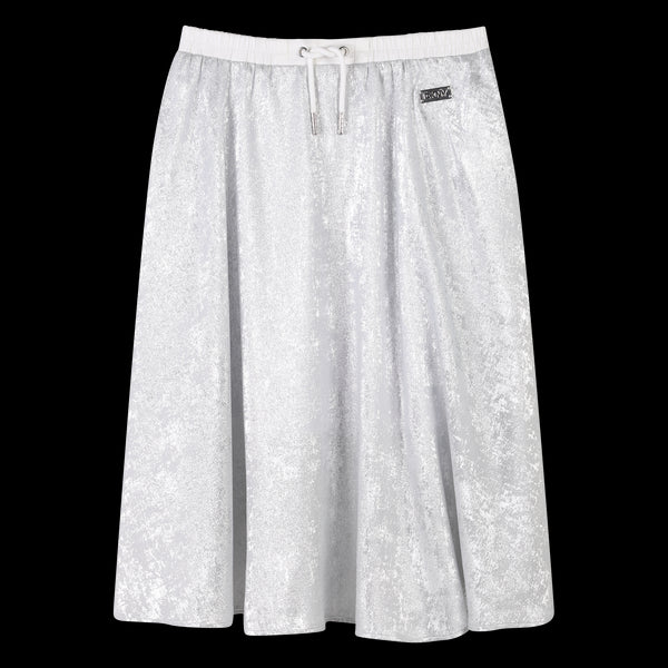 DKNY Polyester crepe silver midi skirt