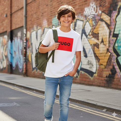 Hugo Organic farming short sleeves tee-shirt with box logo