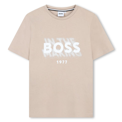 BOSS Short-sleeved cotton elastane t-shirt