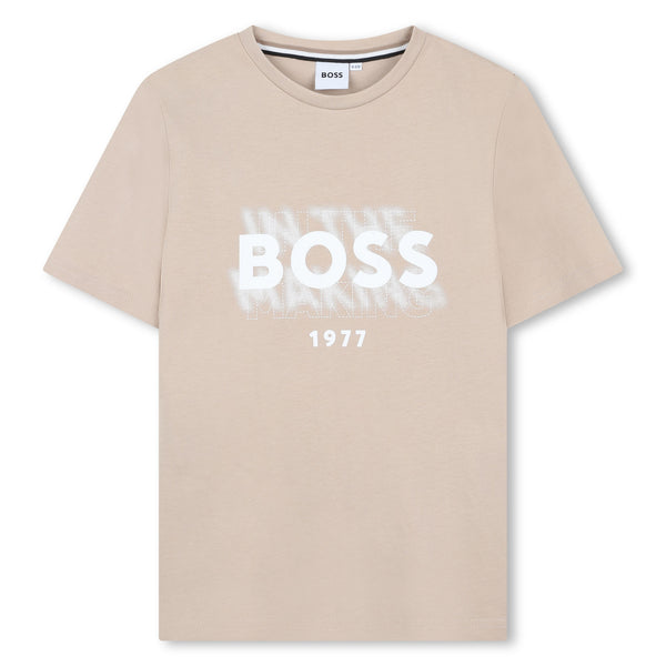 BOSS Short-sleeved cotton elastane t-shirt