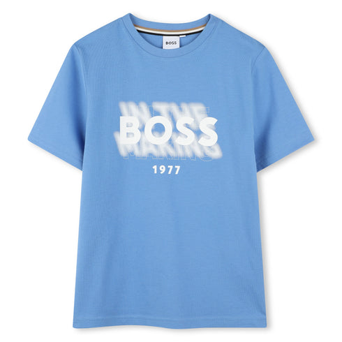 BOSS Short-sleeved cotton elastane t-shirt