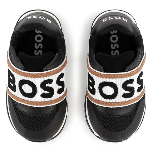 BOSS Sneakers in cow leather and mesh