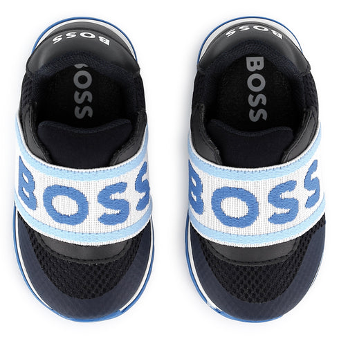 BOSS Sneakers in cow leather and mesh
