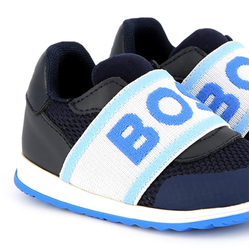 BOSS Sneakers in cow leather and mesh
