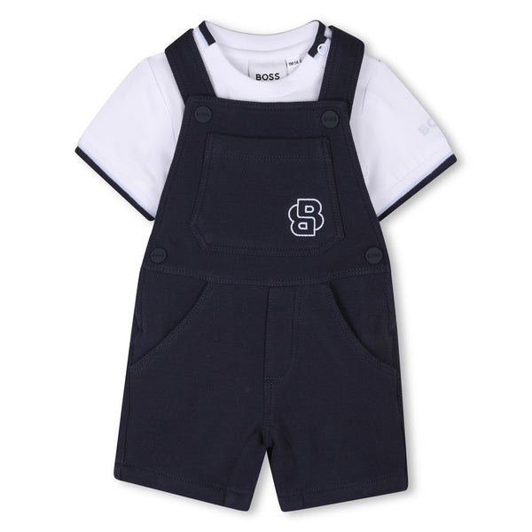 BOSS Set of dungarees and tee-shirt