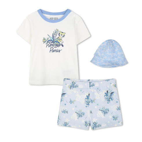KENZO KIDS T-shirt, shorts and hat set
