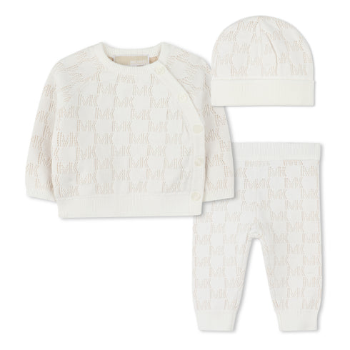 Michael Kors Maternity set in knitting with MK signature jacquard