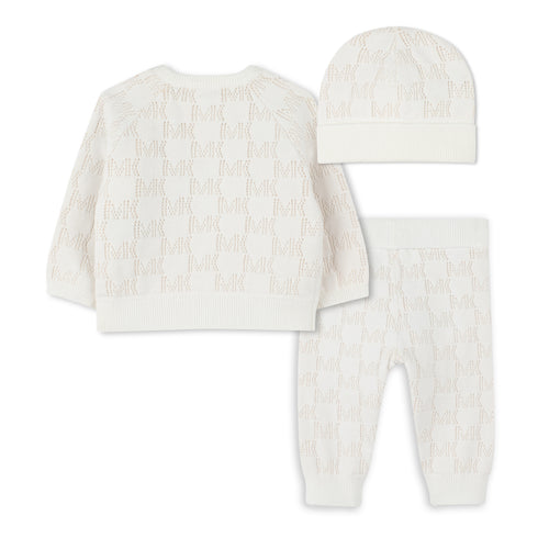 Michael Kors Maternity set in knitting with MK signature jacquard