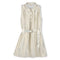 Michael Kors Pleated polyester voile sleeveless dress