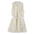 Michael Kors Pleated polyester voile sleeveless dress