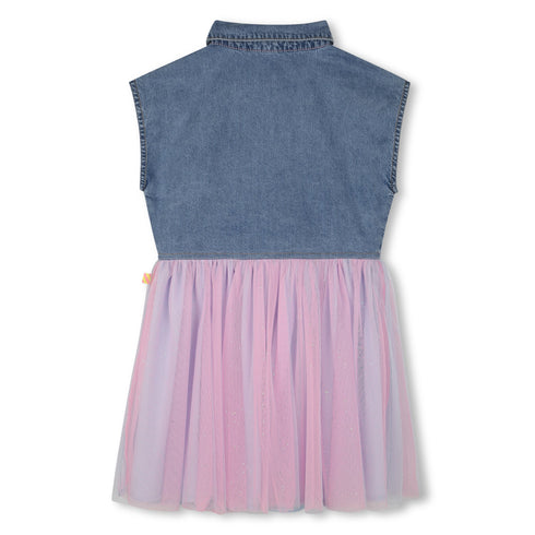 BILLIBLUSH Bi material dress denim