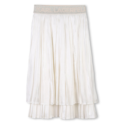 KARL LAGERFELD Polyester voile pleated skirt