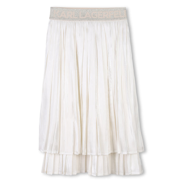 KARL LAGERFELD Polyester voile pleated skirt