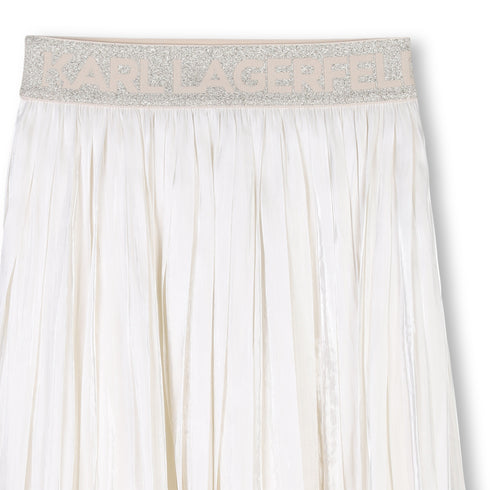KARL LAGERFELD Polyester voile pleated skirt