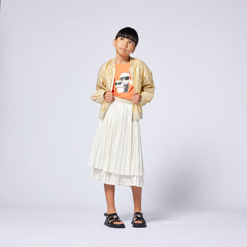 KARL LAGERFELD Polyester voile pleated skirt