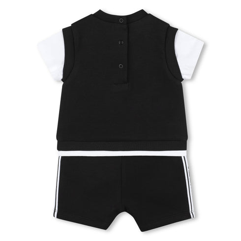 KARL LAGERFELD أفرول بأكمام قصيرة من الجيرسي المزدوج