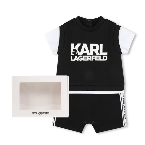 KARL LAGERFELD أفرول بأكمام قصيرة من الجيرسي المزدوج