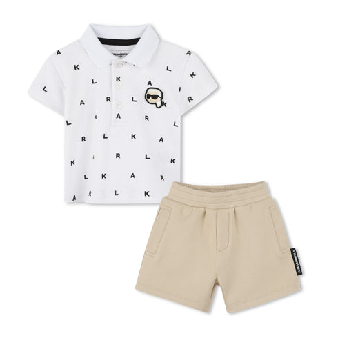 KARL LAGERFELD Set of polo-shirt and short
