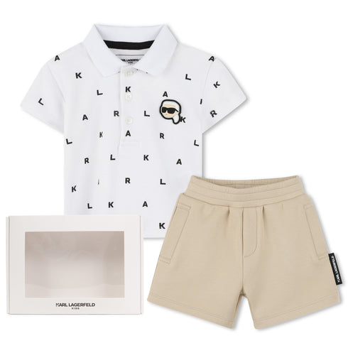 KARL LAGERFELD Set of polo-shirt and short