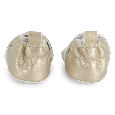 KARL LAGERFELD Gold faux leather slipper