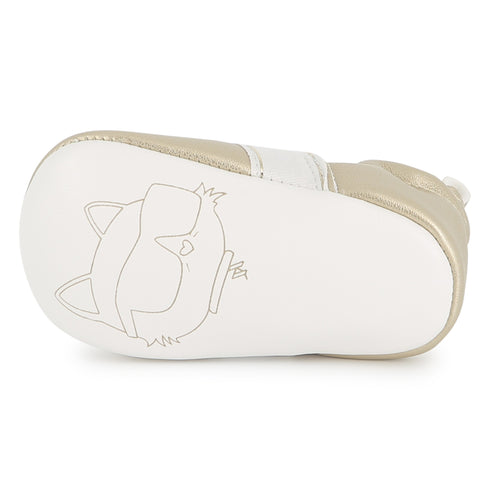 KARL LAGERFELD Gold faux leather slipper